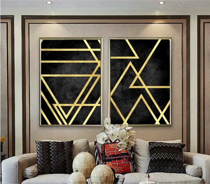 Modern Style Golden Geometric Lines Canvas Paintings Modular Pictures Wall Art Canvas for Living Room Decoration No Framed
Modern Style Golden Geometric Lines Canvas Paintings Modular Pictures Wall Art Canvas for Living Room Decoration No Framed