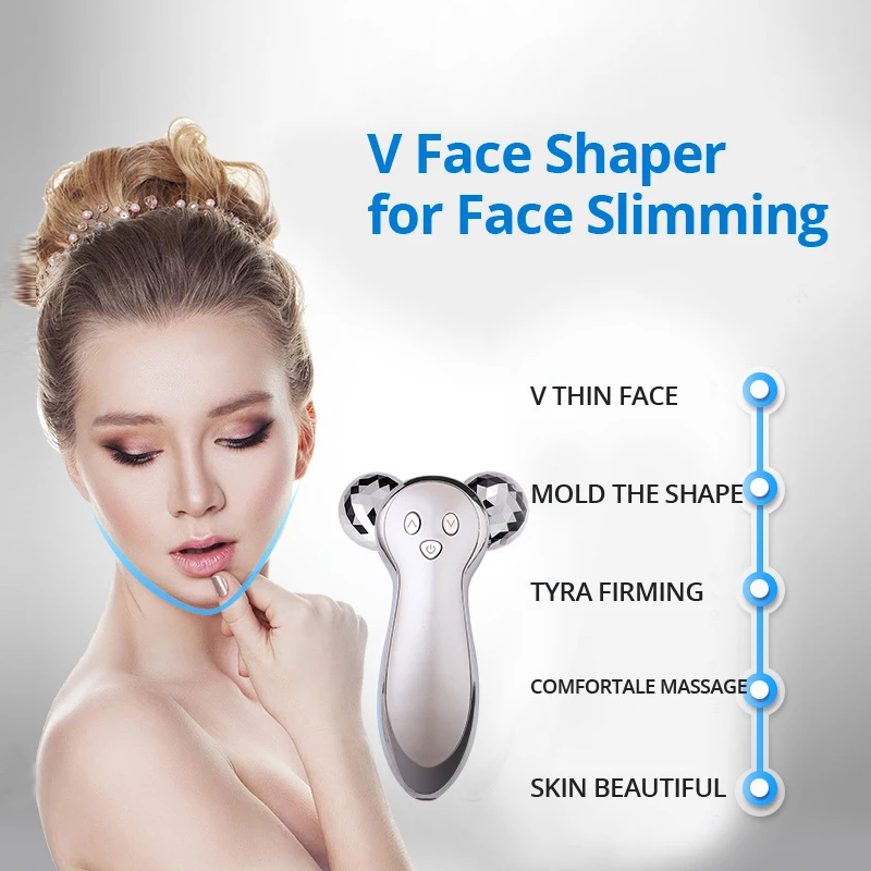 3D Roller Massager 360 Rotate Silver Thin Face Full Body Shape Massager Lifting Wrinkle Remover Facial Massage EMS Massager
3D Roller Massager 360 Rotate Silver Thin Face Full Body Shape Massager Lifting Wrinkle Remover Facial Massage EMS Massager