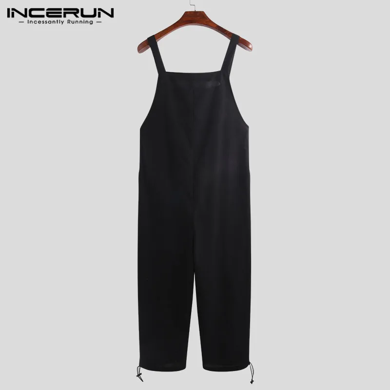INCERUN Mens Jumpsuit Loose Pants Solid Rompers Streetwear Pockets Suspenders Trousers Men Couple Cargo Overalls Harajuku 2020
INCERUN Mens Jumpsuit Loose Pants Solid Rompers Streetwear Pockets Suspenders Trousers Men Couple Cargo Overalls Harajuku 2020