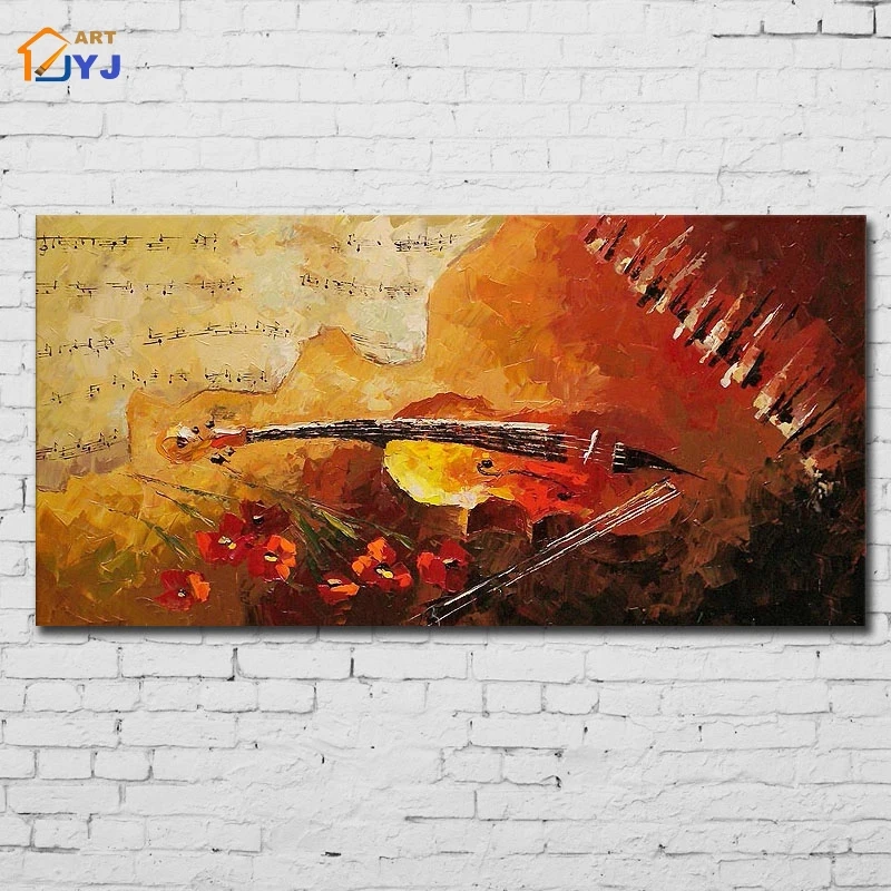 Violino Music Subject Canvas Wall Art Hand Painted Modern Abstract Oil Painting for Living Room Decoration Gift No Framed SL110
Violino Music Subject Canvas Wall Art Hand Painted Modern Abstract Oil Painting for Living Room Decoration Gift No Framed SL110