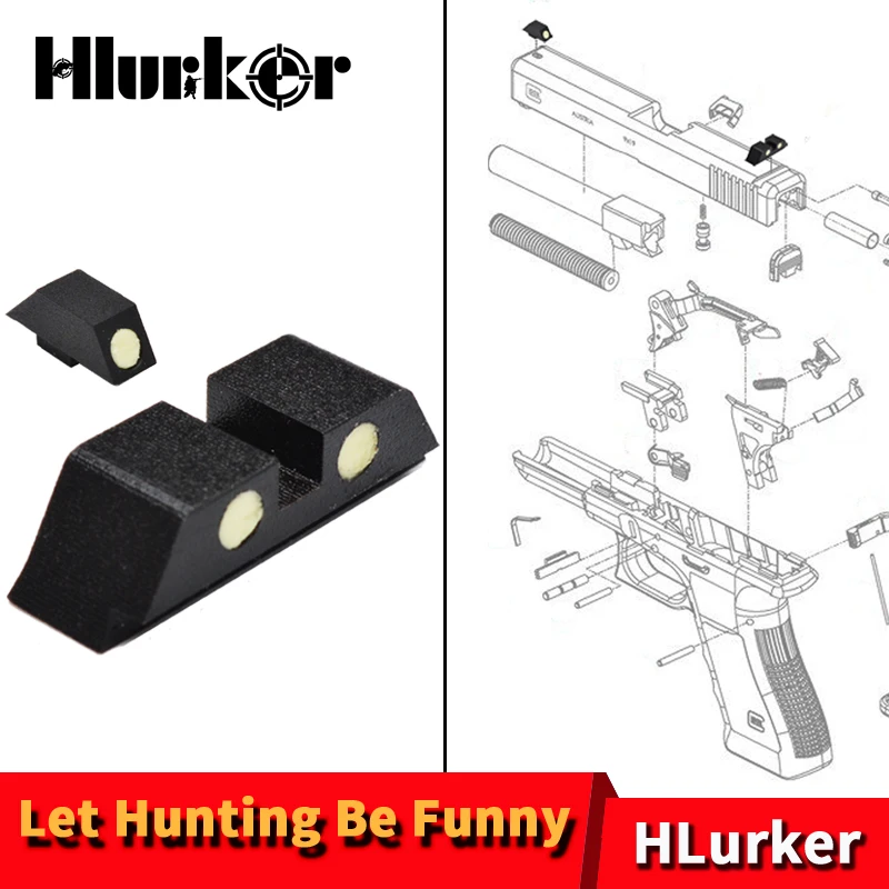 Tactical Hunting Airsoft Pistol Handgun Glock Accessories Glow in the Dark Night Sights Front and Rear Sights For Glock 17 43 34
Tactical Hunting Airsoft Pistol Handgun Glock Accessories Glow in the Dark Night Sights Front and Rear Sights For Glock 17 43 34