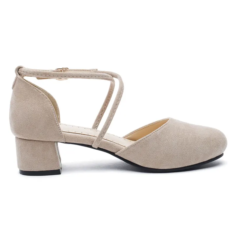 Fanyuan Fashion Flock belt buckle pumps Women shoes Solid Spring/Autumn Cross-Strap Hoof Heels Concise Casual Gladiator shoes
Fanyuan Fashion Flock belt buckle pumps Women shoes Solid Spring/Autumn Cross-Strap Hoof Heels Concise Casual Gladiator shoes