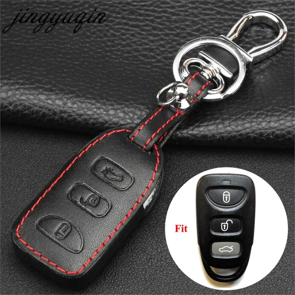jingyuqin 3 button Remote Leather Key Case Fob For Hyundai Sonata Elantra Control keyless shell
jingyuqin 3 button Remote Leather Key Case Fob For Hyundai Sonata Elantra Control keyless shell