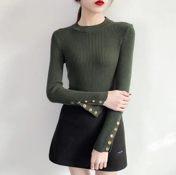 2019 sexy Korean sexy Fashion Slim Women Sweaters Autumn Winter Solid o-neck Knitted Sweater Long Sleeve Patchwork Pullovers
2019 sexy Korean sexy Fashion Slim Women Sweaters Autumn Winter Solid o-neck Knitted Sweater Long Sleeve Patchwork Pullovers