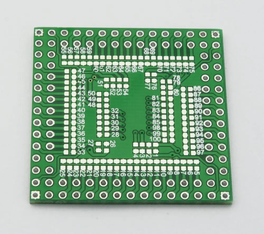 QFP / EQFP TQFP LQFP100 80 SMT DIP switch CPU empty plate adapter 0.5mm | Электронные компоненты и принадлежности