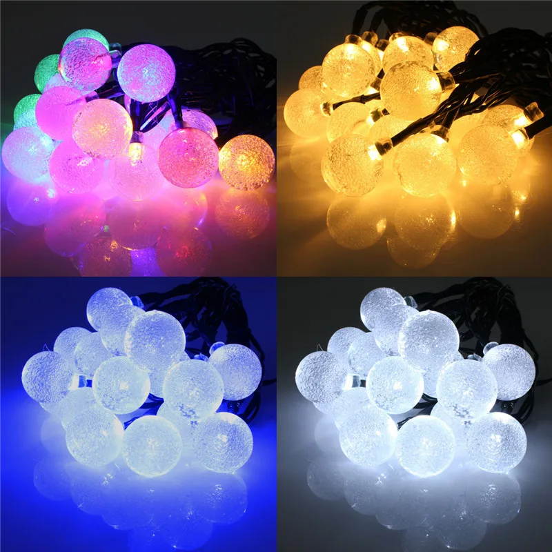 20 solar Christmas lights string LED festival light crystal ball light garden fence road landscape chandeliers
20 solar Christmas lights string LED festival light crystal ball light garden fence road landscape chandeliers