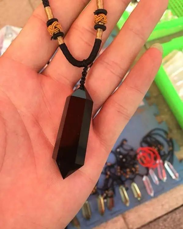 New style natural crystal hexagon point pendant necklace white crystal obsidian pendant
New style natural crystal hexagon point pendant necklace white crystal obsidian pendant