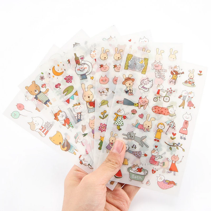 15packs/lot Kawaii Cartoon Miss Cat series Decorative Stickers Cute Animal PVC Scrapbooking DIY Diary/Album School Office
15packs/lot Kawaii Cartoon Miss Cat series Decorative Stickers Cute Animal PVC Scrapbooking DIY Diary/Album School Office