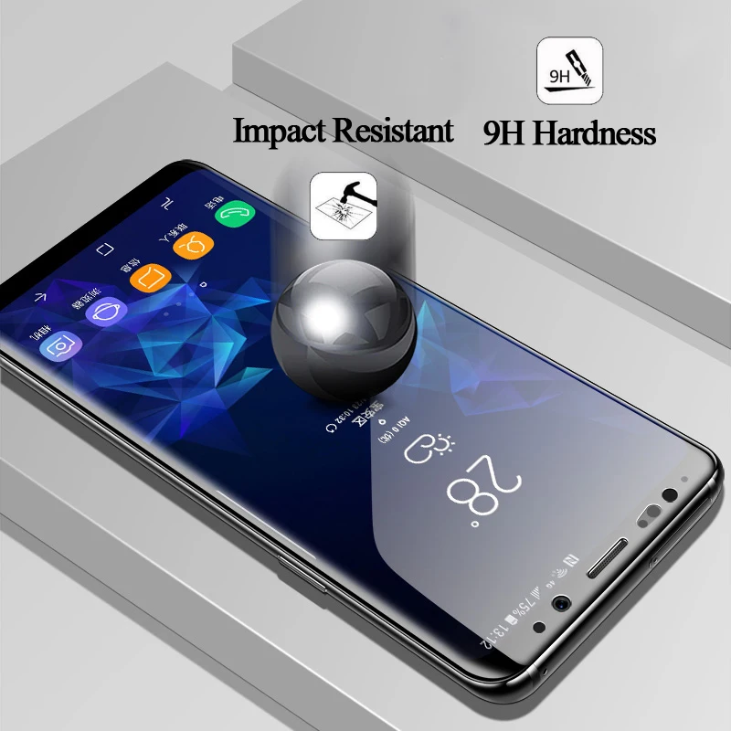6D закаленное Стекло для samsung Galaxy S9 Примечание 8 плюс S7 A8 A6 PlusScreen Защитная пленка