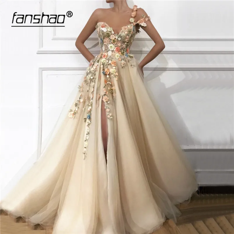 Muslim Evening Dresses One Shoulder Flowers Slit vestidos de festa Dubai Saudi Arabic Evening Gown Prom Dress
Muslim Evening Dresses One Shoulder Flowers Slit vestidos de festa Dubai Saudi Arabic Evening Gown Prom Dress