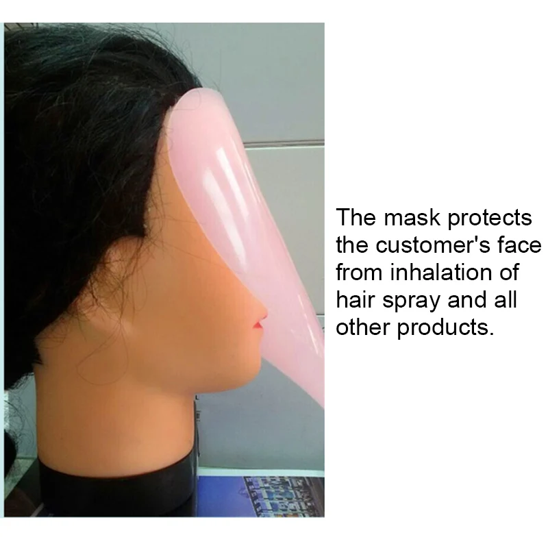 

Hot Plastic Hairspray Mask Protect Eyes Face Spray Shield for Home Barber Random Color wyt77