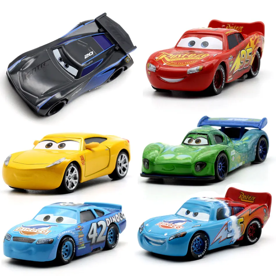 Disney 18 Style Pixar Cars 3 Lightning McQueen Jackson Storm Dinoco Cruz Ramirez 1:55 Diecast Metal Toys Model Car Birthday Gift
Disney 18 Style Pixar Cars 3 Lightning McQueen Jackson Storm Dinoco Cruz Ramirez 1:55 Diecast Metal Toys Model Car Birthday Gift