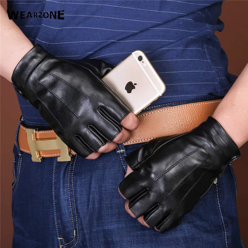 2018 Spring Genuine Leather Half Finger Men Gloves Solid Color Button Fashion Casual Elegant Male Semi-Finger Sheepskin Glove
2018 Spring Genuine Leather Half Finger Men Gloves Solid Color Button Fashion Casual Elegant Male Semi-Finger Sheepskin Glove