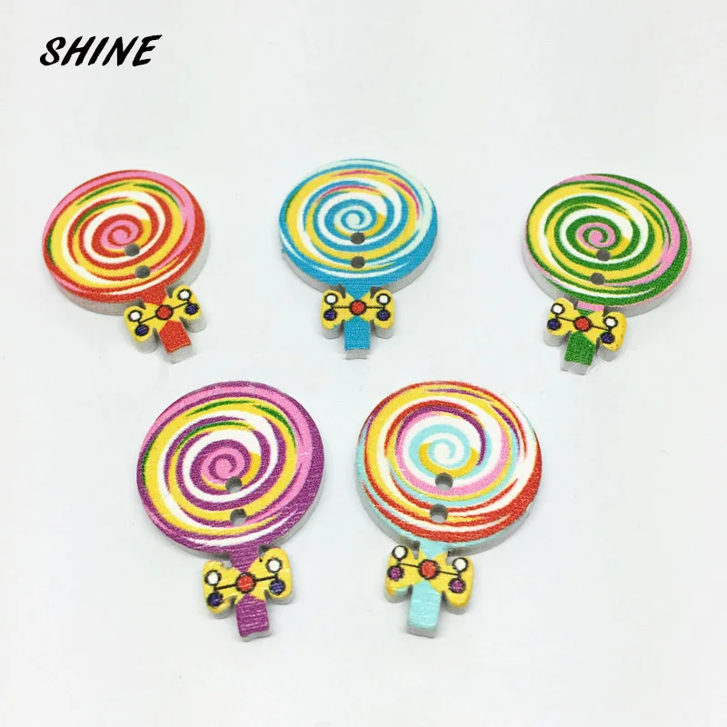 SHINE Wooden Sewing Buttons Scrapbooking Lollipop Random Two Holes Pattern 28 x 19mm 50 PCs Costura Botones bottoni botoes
SHINE Wooden Sewing Buttons Scrapbooking Lollipop Random Two Holes Pattern 28 x 19mm 50 PCs Costura Botones bottoni botoes