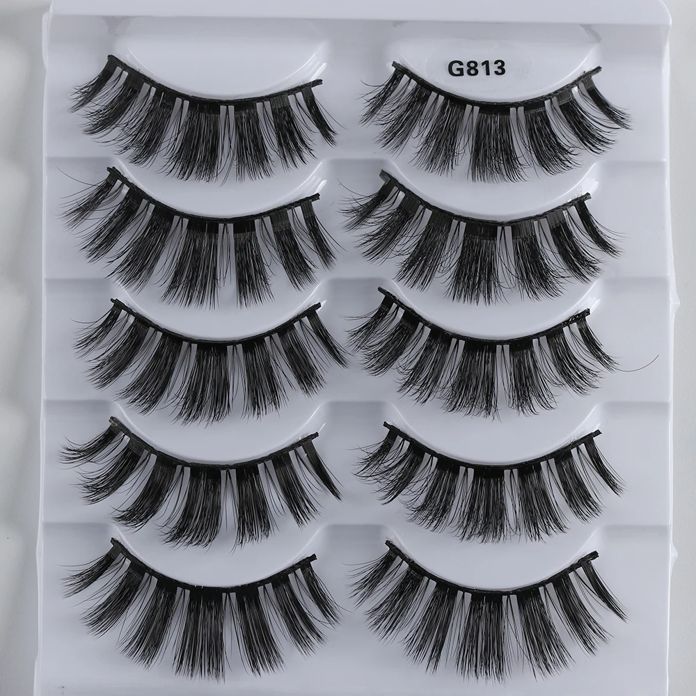 5 Pairs HOT New Makeup 3D Mink Hair Long False Eyelashes Handmade Wispy Cross Thick False Eye Lash Lashes Extension Beauty Tools
5 Pairs HOT New Makeup 3D Mink Hair Long False Eyelashes Handmade Wispy Cross Thick False Eye Lash Lashes Extension Beauty Tools