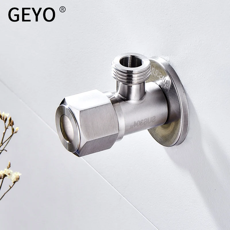 GEYO Outlet SUS 304 угловой клапан из нержавеющей стали кухонные аксессуары для ванной