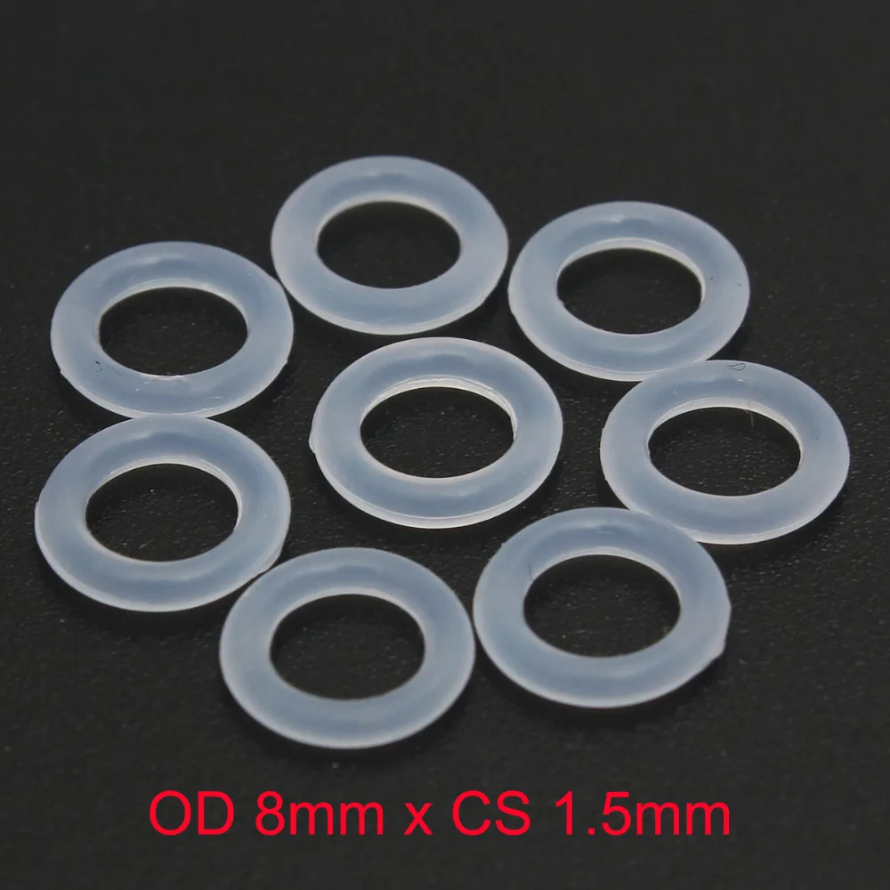 OD 8mm x CS 1.5mm VMQ PVMQ SILICONE Translucent O ring O-ring Oring Seal Rubber Gasket
OD 8mm x CS 1.5mm VMQ PVMQ SILICONE Translucent O ring O-ring Oring Seal Rubber Gasket