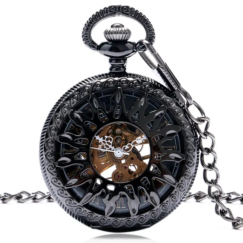 Steampunk Retro Hand Winding Mechanical Pocket Watches for Men Women Sun Case Hollow Case with FOB Chain Pendant Birthday Gifts
Steampunk Retro Hand Winding Mechanical Pocket Watches for Men Women Sun Case Hollow Case with FOB Chain Pendant Birthday Gifts