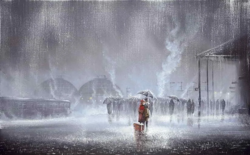 Modern Decor Art Wall For Living Room Embrace In Rain Station HD Printed on Canvas Oil Painting Decoration
Modern Decor Art Wall For Living Room Embrace In Rain Station HD Printed on Canvas Oil Painting Decoration