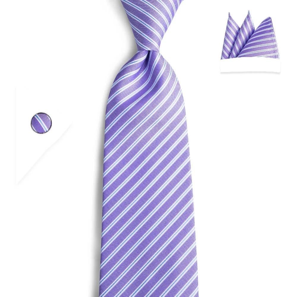 DiBanGu Light Purple Striped 8cm Silk Men's Ties For Men Jacquard Woven Silk Neck Tie Suit For Formal Office Group Tie MJ-7102
DiBanGu Light Purple Striped 8cm Silk Men's Ties For Men Jacquard Woven Silk Neck Tie Suit For Formal Office Group Tie MJ-7102