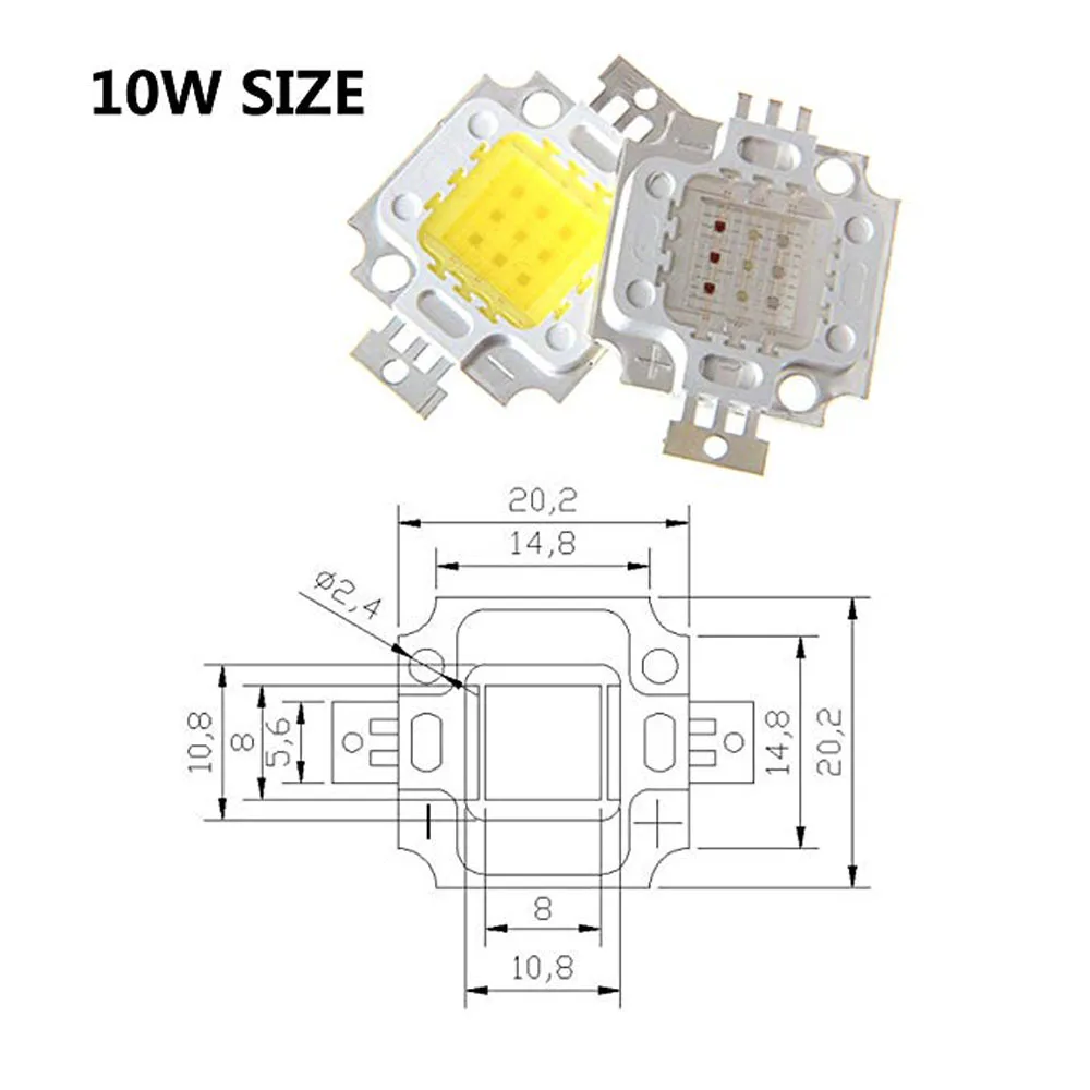 5pcs Integrated High power cob 10W LED Beads White/Warm white 900mA 9.0-12.0V 900-1000LM 24*40mil Chips
5pcs Integrated High power cob 10W LED Beads White/Warm white 900mA 9.0-12.0V 900-1000LM 24*40mil Chips