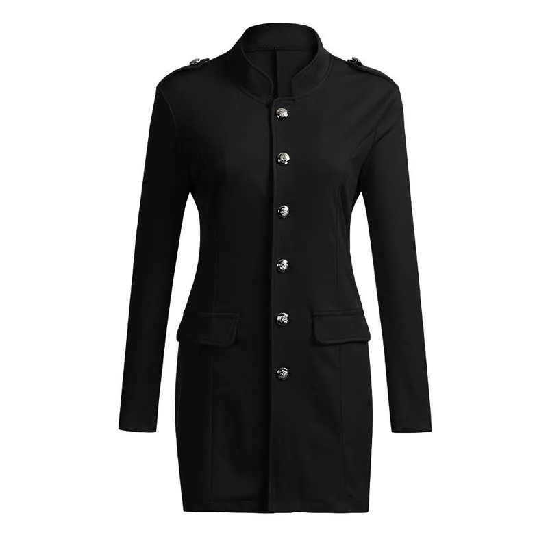 2020 Autumn Long Blazer Women Button Blazer Suit Women Winter Long Jackets Office Lady Elegant Long Sleeve Blazers Female