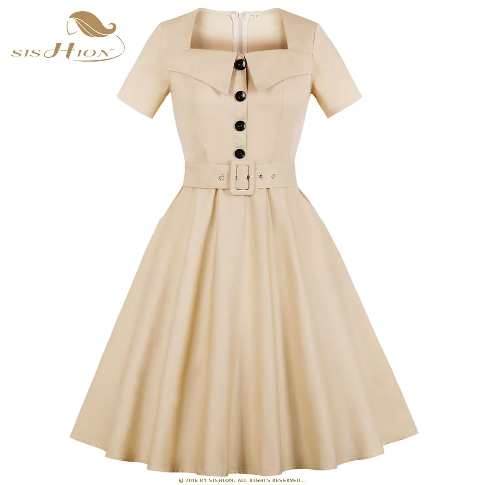 SISHION Women Dress Short Sleeve Office Lady Work Casual Dresses Vintage Retro Cotton Tunic vestidos VD0740
SISHION Women Dress Short Sleeve Office Lady Work Casual Dresses Vintage Retro Cotton Tunic vestidos VD0740