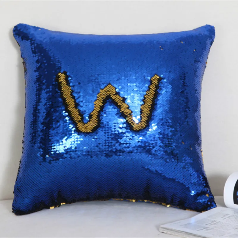 

XINYUE NC DIY Two-color Magic Sequin Cushion Throw Pillowcase Car Home Sofa Decoration Two Color Changing Reversible Cushion
