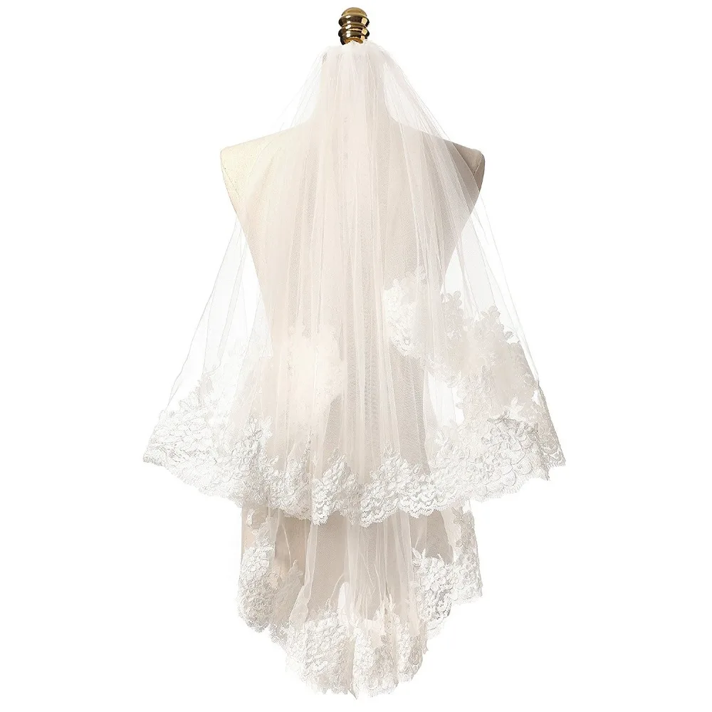New Arrival White Ivory Bridal Wedding Veil Short Two Layer Lace Edge Tulle Wedding Accessories In Stock
New Arrival White Ivory Bridal Wedding Veil Short Two Layer Lace Edge Tulle Wedding Accessories In Stock