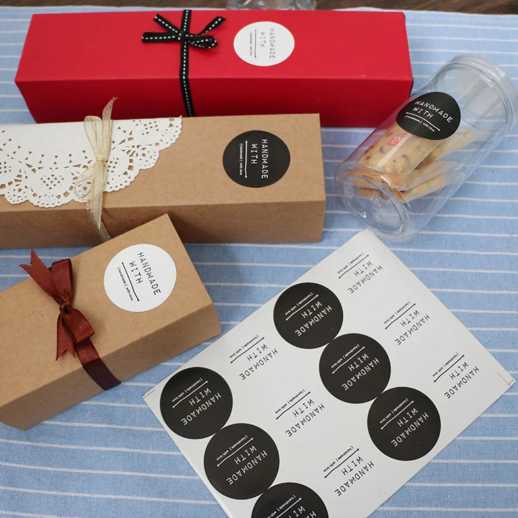 Black and white HANDMADE WITH LOVE round sticker bakery package seal labels gift packing decorative stickers
Black and white HANDMADE WITH LOVE round sticker bakery package seal labels gift packing decorative stickers