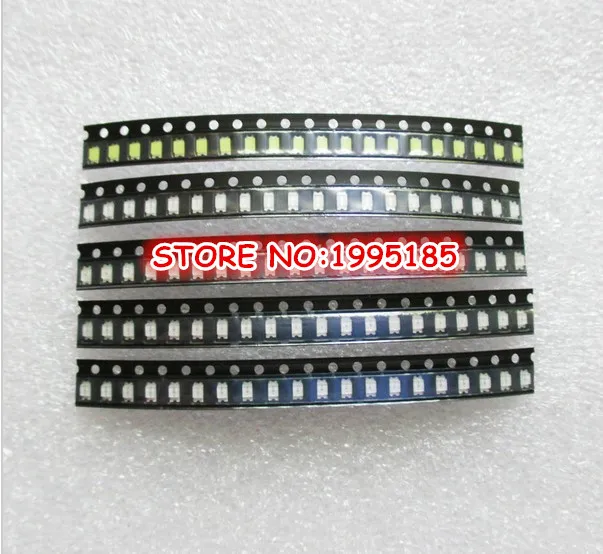100PCS/LOT 1206 SMD White Red Blue Green Yellow 20pcs each Super Bright 1206 SMD LED Diodes Package Kit
100PCS/LOT 1206 SMD White Red Blue Green Yellow 20pcs each Super Bright 1206 SMD LED Diodes Package Kit