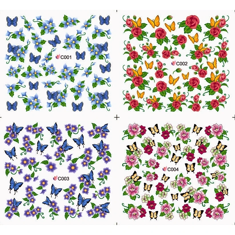 4 PACKS / LOT Nail Art Water Transfers Stickers Nail Decals Stickers Water Decal Flowers Fish Butterfly Fruit C001-C028
4 PACKS / LOT Nail Art Water Transfers Stickers Nail Decals Stickers Water Decal Flowers Fish Butterfly Fruit C001-C028