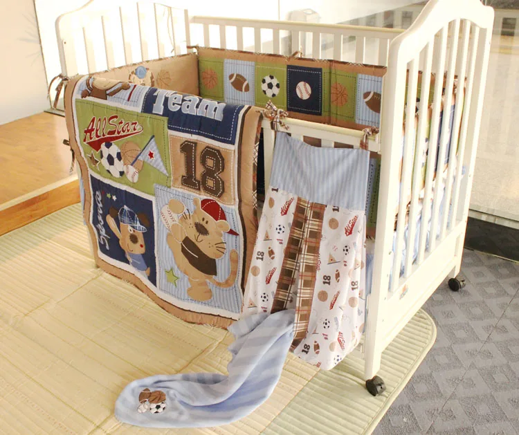 9 Pc Crib Infant Room Kids Baby Bedroom Set Nursery Bedding Brown Sport Animal Cot bedding set for newborn baby boy
9 Pc Crib Infant Room Kids Baby Bedroom Set Nursery Bedding Brown Sport Animal Cot bedding set for newborn baby boy