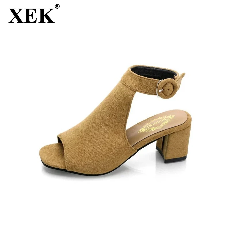 XEK Women's shoes 2018 Summer New Fashion high-heeled woman sandals frosted with fish mouth ladies sexy Casual sandals WFQ52
XEK Women's shoes 2018 Summer New Fashion high-heeled woman sandals frosted with fish mouth ladies sexy Casual sandals WFQ52