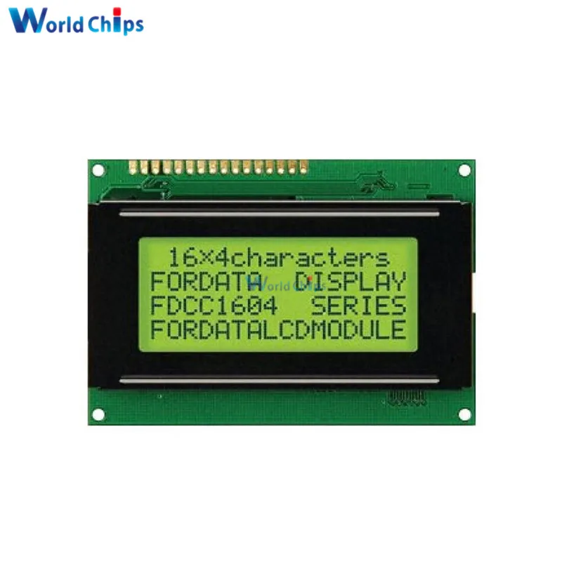 ЖК дисплей 16x4 1604 символов Дисплей модуль LCM желтый черный свет 5V|lcd display module|display