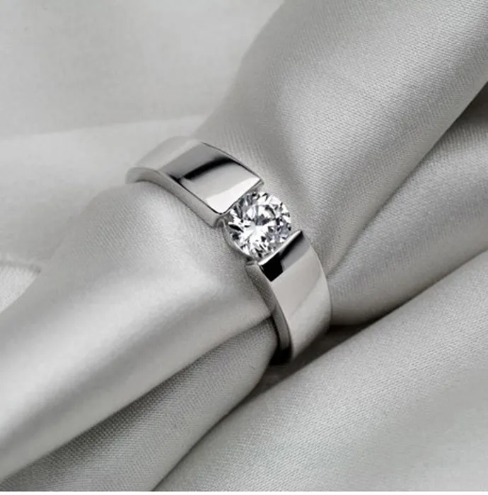 Test Positive 0.5CT Round Moissanite Men' Engagement Ring Solid 14K White Gold Super Birthday Gift Male Love Jewelry
Test Positive 0.5CT Round Moissanite Men' Engagement Ring Solid 14K White Gold Super Birthday Gift Male Love Jewelry
