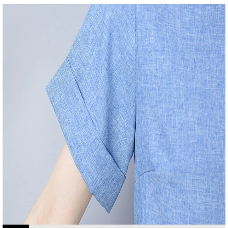 2018 summer new fresh cotton and linen two piece set plus size O-Neck short-sleeve top loose casual shorts 2 piece set women 197
2018 summer new fresh cotton and linen two piece set plus size O-Neck short-sleeve top loose casual shorts 2 piece set women 197