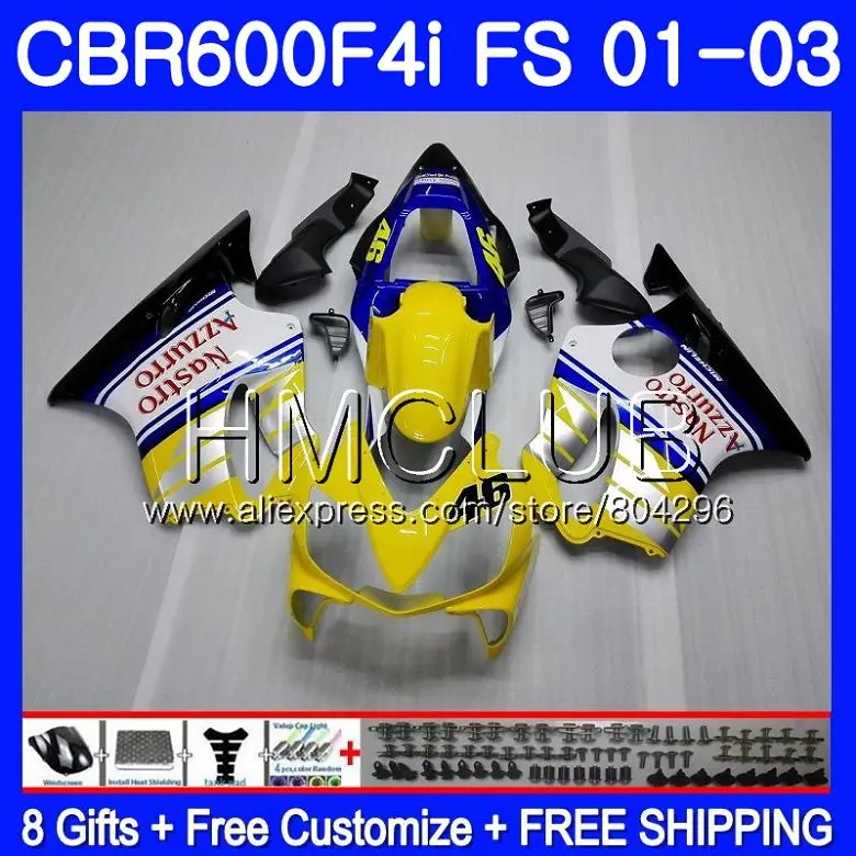 Корпус для HONDA CBR600F4i CBR600FS CBR600 F4i 01 02 03 61HM. 10 CBR 600 F4i 600 FS CBR 600F4i желтый белый 2001 2002 2003 обтекатель
Корпус для HONDA CBR600F4i CBR600FS CBR600 F4i 01 02 03 61HM. 10 CBR 600 F4i 600 FS CBR 600F4i желтый белый 2001 2002 2003 обтекатель