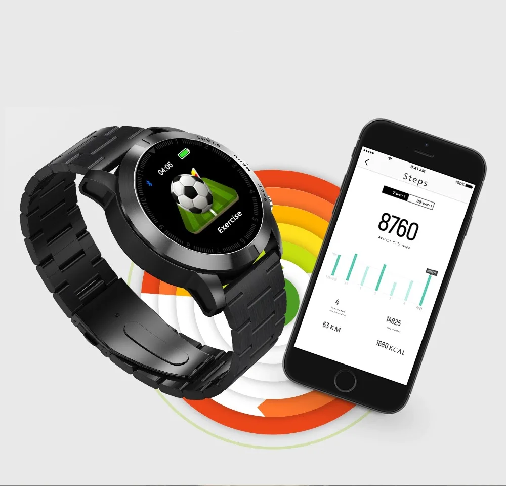 SENBONO S10 Смарт-часы 1 3 дюйма IP68 водонепроницаемые часы с Bluetooth Smart Смотреть Компас