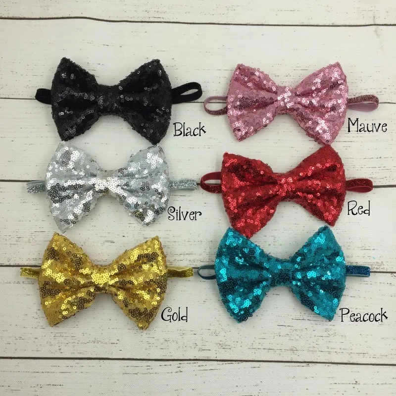 Hot Sale Newborn Handmade Luxe Baby Shiny Sequin Bow Headbands With Glitter Elastic Band For Girls Hair Accessories
Hot Sale Newborn Handmade Luxe Baby Shiny Sequin Bow Headbands With Glitter Elastic Band For Girls Hair Accessories