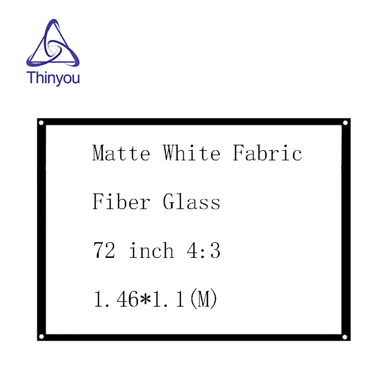 Thinyou 72 inch 4:3 Matte White Fabric Fiber Glass Simple Projector Screen HD Movie for LED LCD DLP projector Wall Mounted
Thinyou 72 inch 4:3 Matte White Fabric Fiber Glass Simple Projector Screen HD Movie for LED LCD DLP projector Wall Mounted