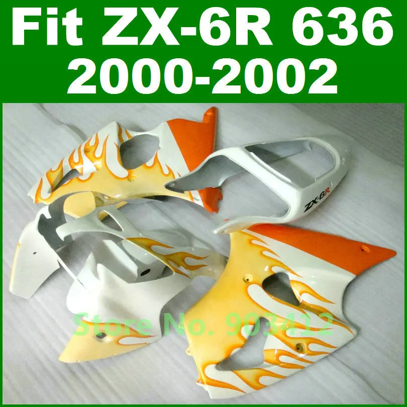 Customize orange flame for Kawasaki ZX6R fairing kit 2000 2001 2002 Ninja 636 00 01 02 ZX636 bodywork parts set M8V3
Customize orange flame for Kawasaki ZX6R fairing kit 2000 2001 2002 Ninja 636 00 01 02 ZX636 bodywork parts set M8V3