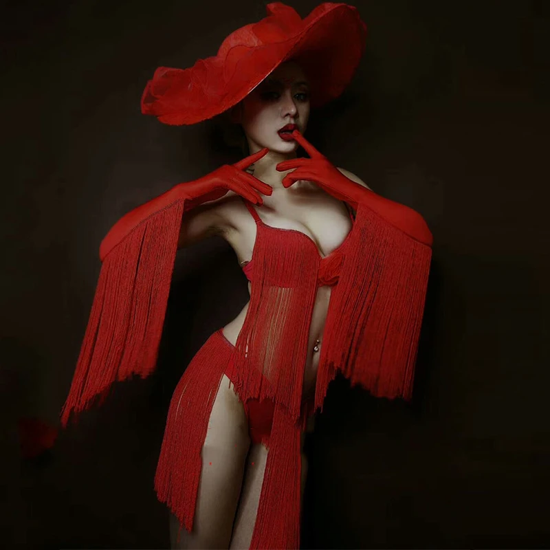White Red Tassel Outfit Bikini Bar Short For Female Singer DJ Party Nightclub Stage Bright Costume Dance Performance Set DWY1366
White Red Tassel Outfit Bikini Bar Short For Female Singer DJ Party Nightclub Stage Bright Costume Dance Performance Set DWY1366