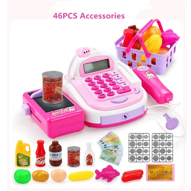 Pretend Play Cash Register Toys for Kids Multi-functional Supermarket Cash Register Cashier Toy Calculator Microphone Scanner
Pretend Play Cash Register Toys for Kids Multi-functional Supermarket Cash Register Cashier Toy Calculator Microphone Scanner