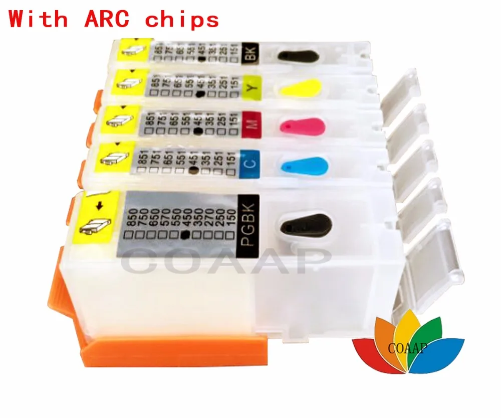5x Refillable PGI-650 CLI-651 ink cartridge ARC chips for CANON Pixma MG 5560 5460 5660 6660 7560 6360 6460 7160 7260 Printer
5x Refillable PGI-650 CLI-651 ink cartridge ARC chips for CANON Pixma MG 5560 5460 5660 6660 7560 6360 6460 7160 7260 Printer