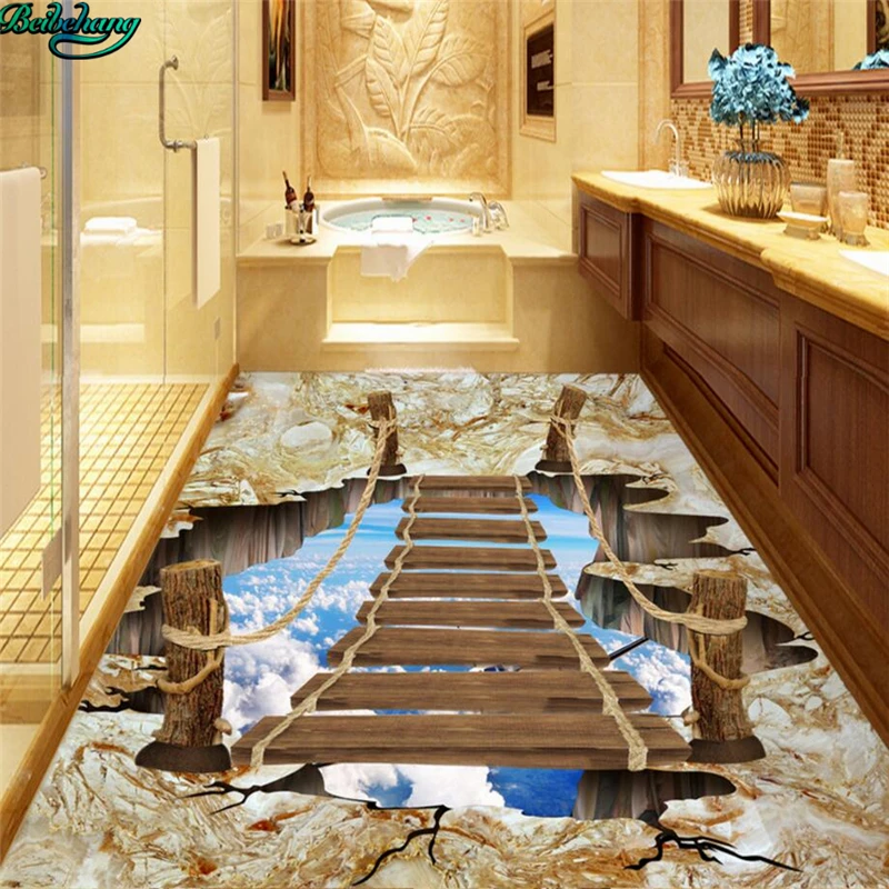 beibehang Large custom HD 3D stereo outdoor cliff wooden bridge living room bedroom bathroom floor decoration painting
beibehang Large custom HD 3D stereo outdoor cliff wooden bridge living room bedroom bathroom floor decoration painting