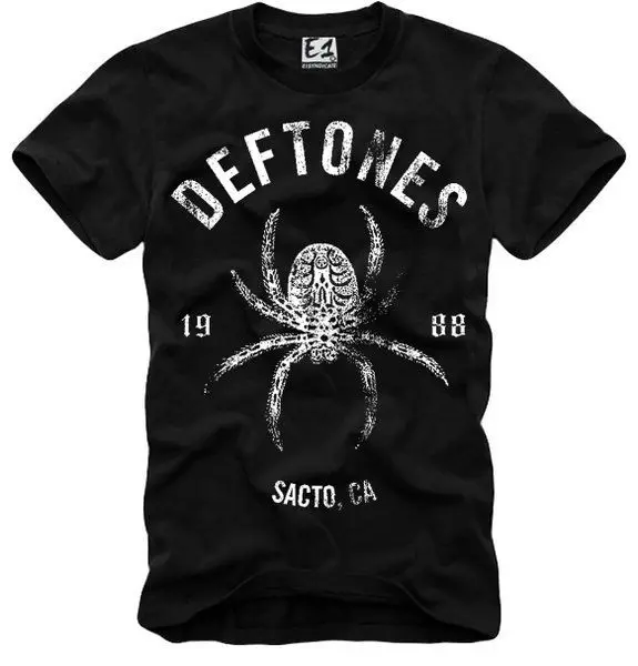 2018 футболка DEFTONES винтажный черный NU металлический 3630 Лето Новая мода для топ с