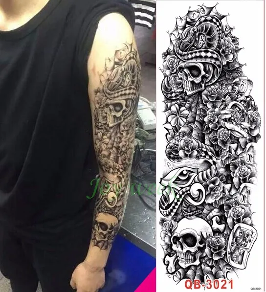 Waterproof Temporary Tattoo Sticker Alien full arm large skull old school tatto flash tatoo fake tattoos for men women girl 9
Waterproof Temporary Tattoo Sticker Alien full arm large skull old school tatto flash tatoo fake tattoos for men women girl 9