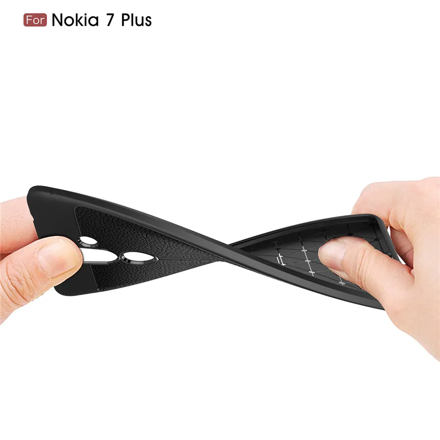 Чехол для телефона Nokia 7 Plus роскошный чехол из ТПУ и силикона искусственной кожи 2 1