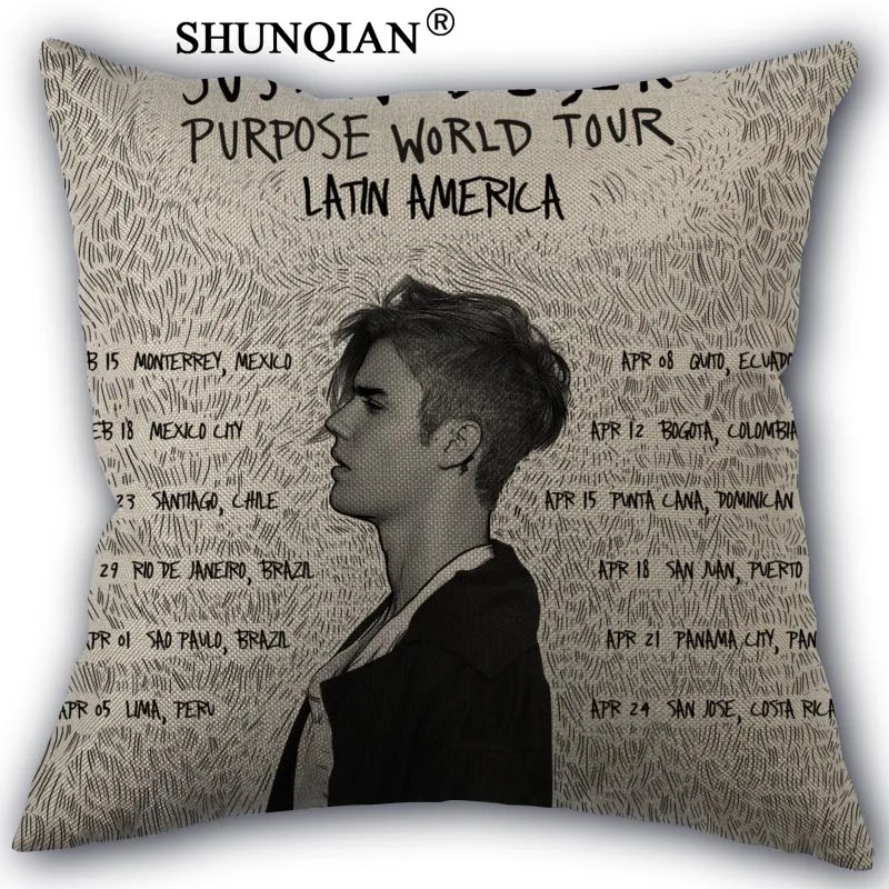 justin bieber Pillowcase Custom Cotton Linen Square Decorative Pillow Cases Cover Zippered 45x45cm one side
justin bieber Pillowcase Custom Cotton Linen Square Decorative Pillow Cases Cover Zippered 45x45cm one side